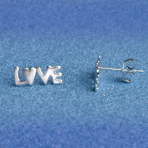 L <3 VE earrings silver color - Picture 4 of 4
